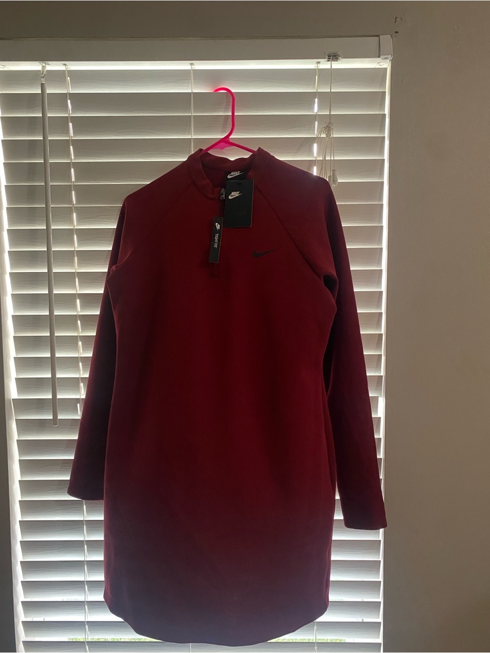 Nike Maroon Quarter-Zip Sweatshirt